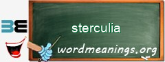 WordMeaning blackboard for sterculia